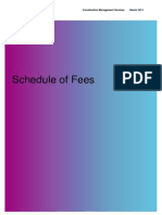 Schedule of Fees: Construction Management Services March 2013