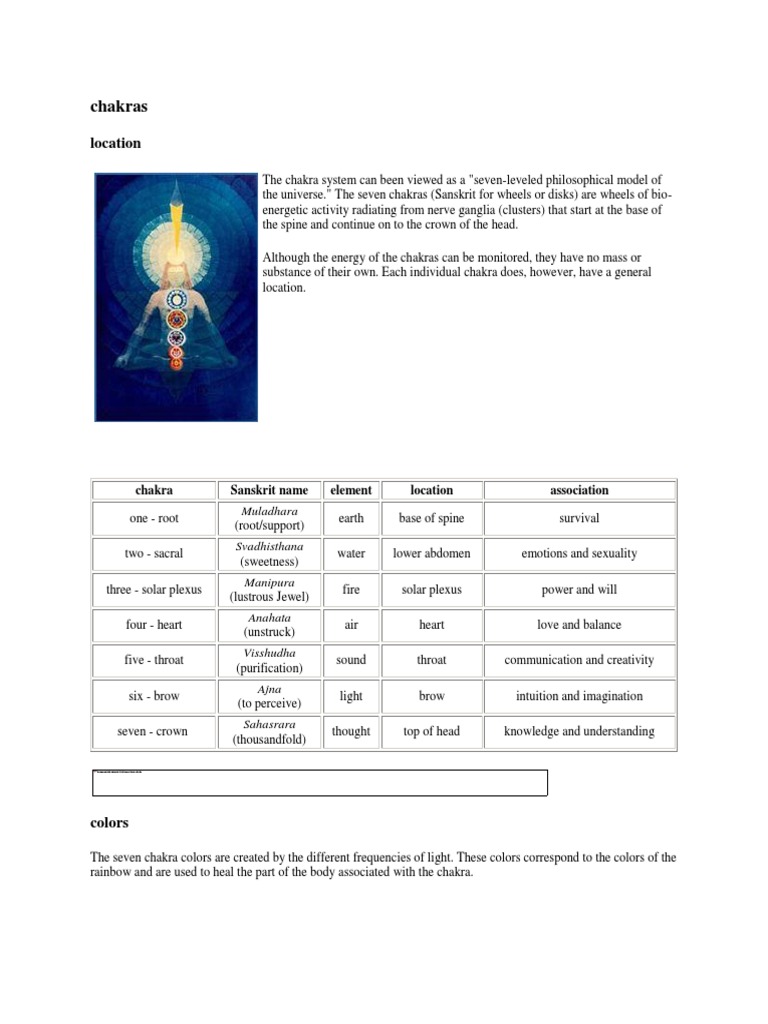 Understanding the Seven Chakras System | PDF | Chakra | Science