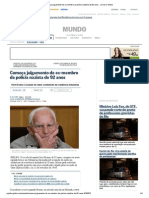 Começa julgamento de ex-membro da polícia nazista de 92 anos - Jornal O Globo
