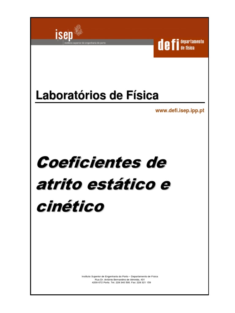 Coeficiente de Atrito | PDF | Atrito | Força