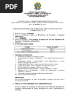 Edital Complementar Caa Tecnologia Producao e Pesquisa Operacional