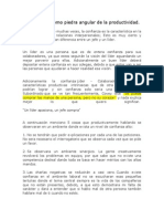 La Confianza Como Piedra Angular de La Productividad