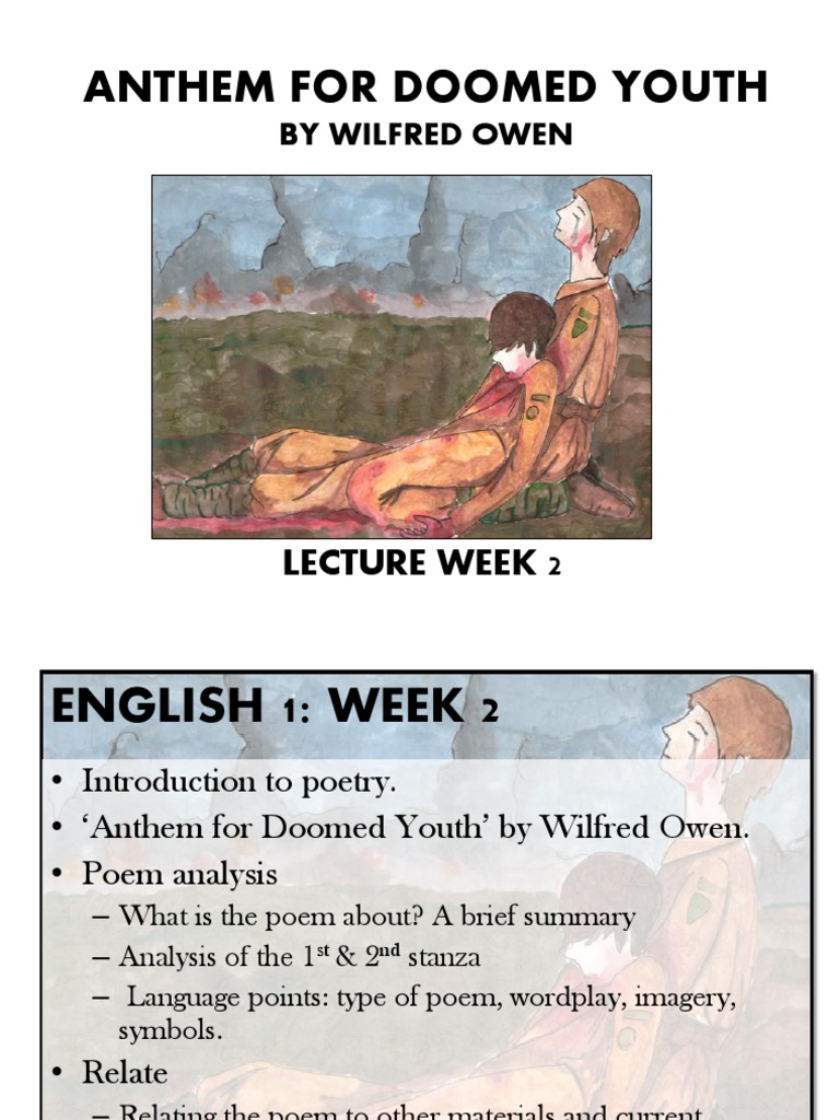 😀 Summary of the poem anthem for doomed youth. Analysis of Anthem for