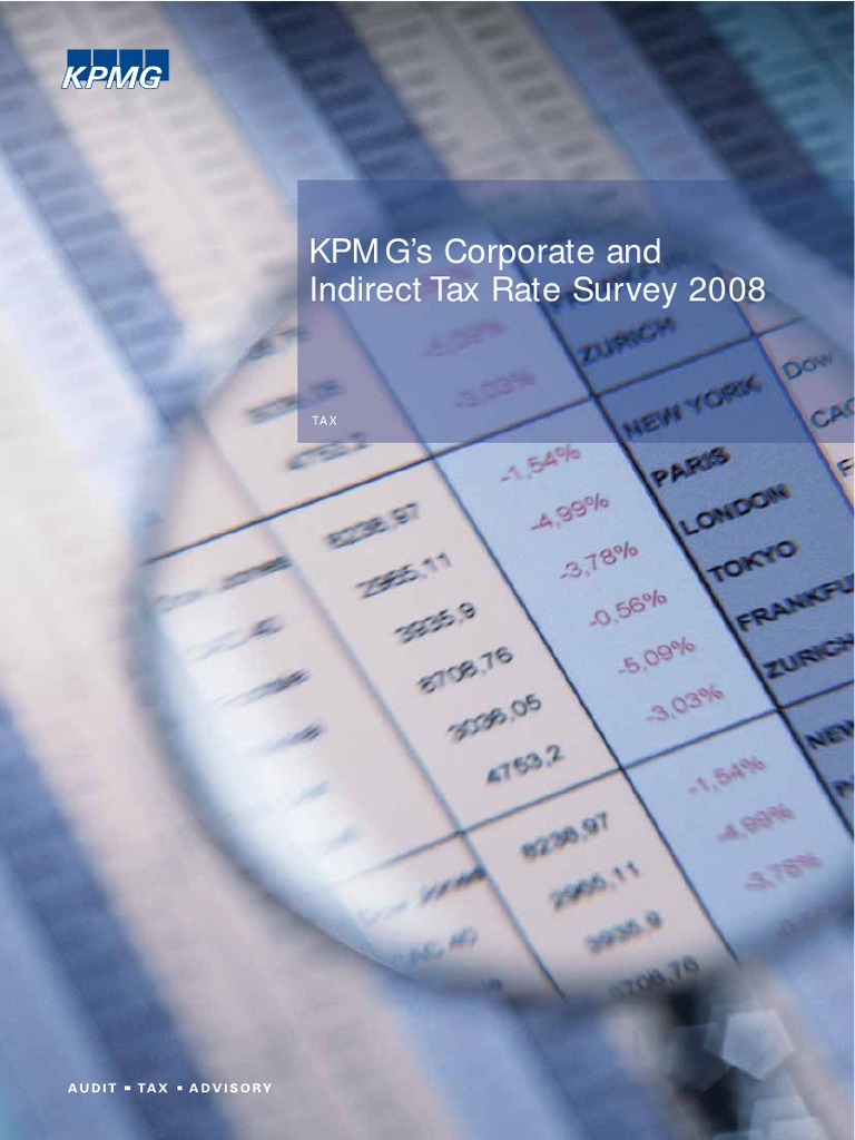 Corporate And Indirect Tax Survey 2008 KPMG 2008 Corporate Tax