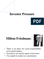 Investor Pressure