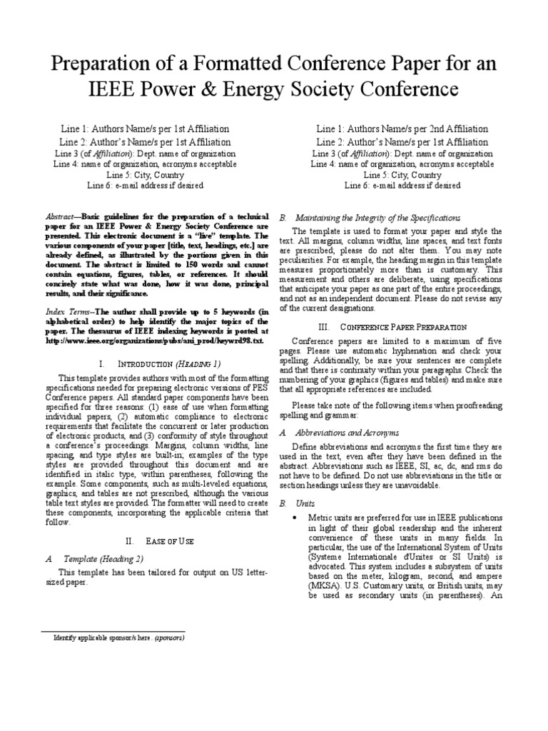 IEEE Conference Paper Preparation Guide | PDF | Reference | Communication