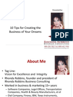 NEW 10 Tip To Creating Biz of Your Dreams