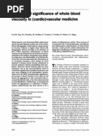 The Clinical Significance of Whole Blood Viscosity in Cardiovascular Medicine