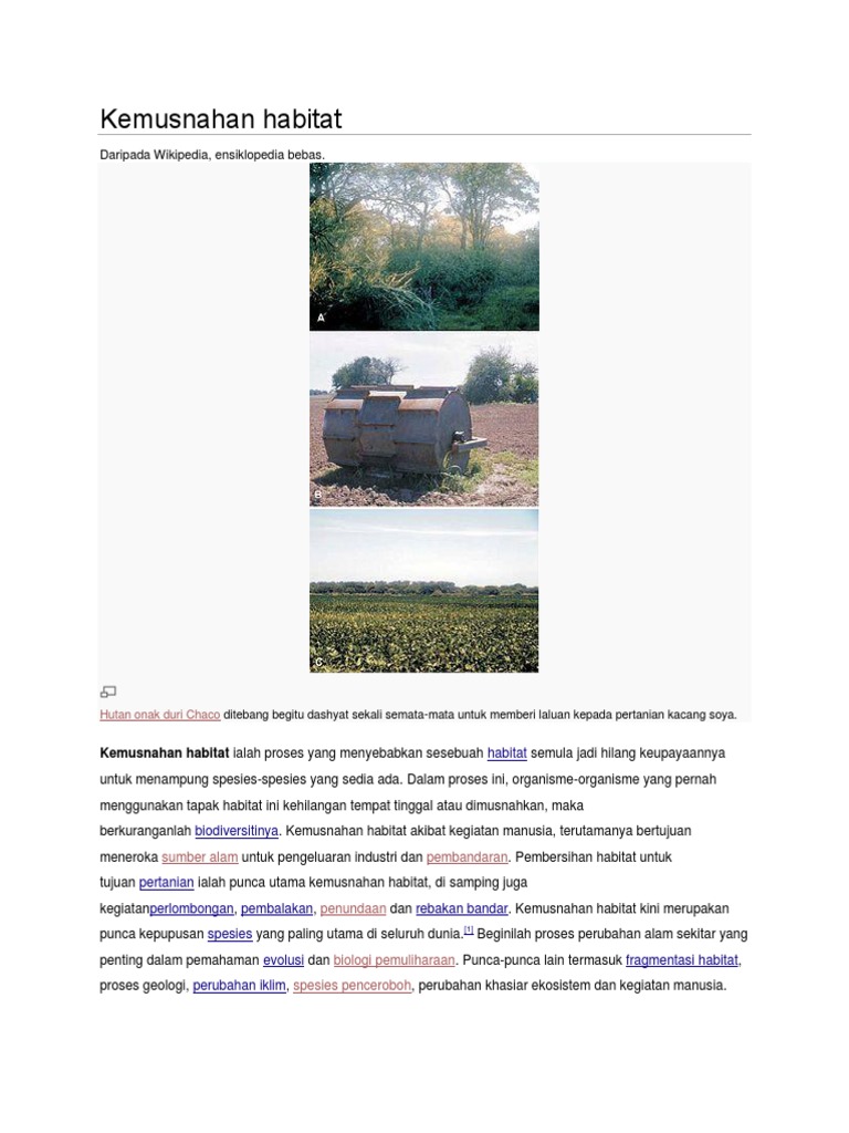 Kemusnahan Habitat Pdf
