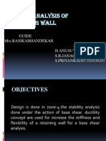 Seismic Analysis of Retaining Wall