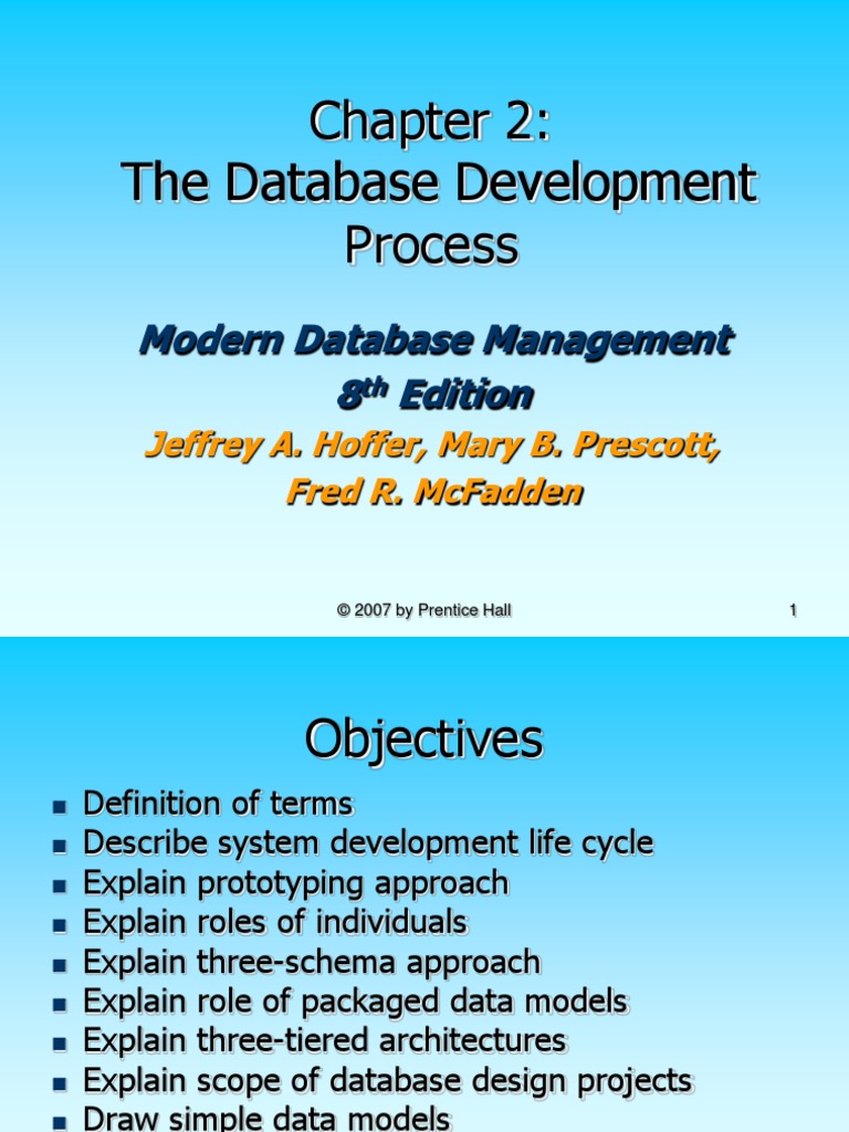 Chapter+2+ +the+Database+Development+Process | PDF | Data Model | Databases