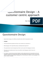 Marketing research questionnaire designing