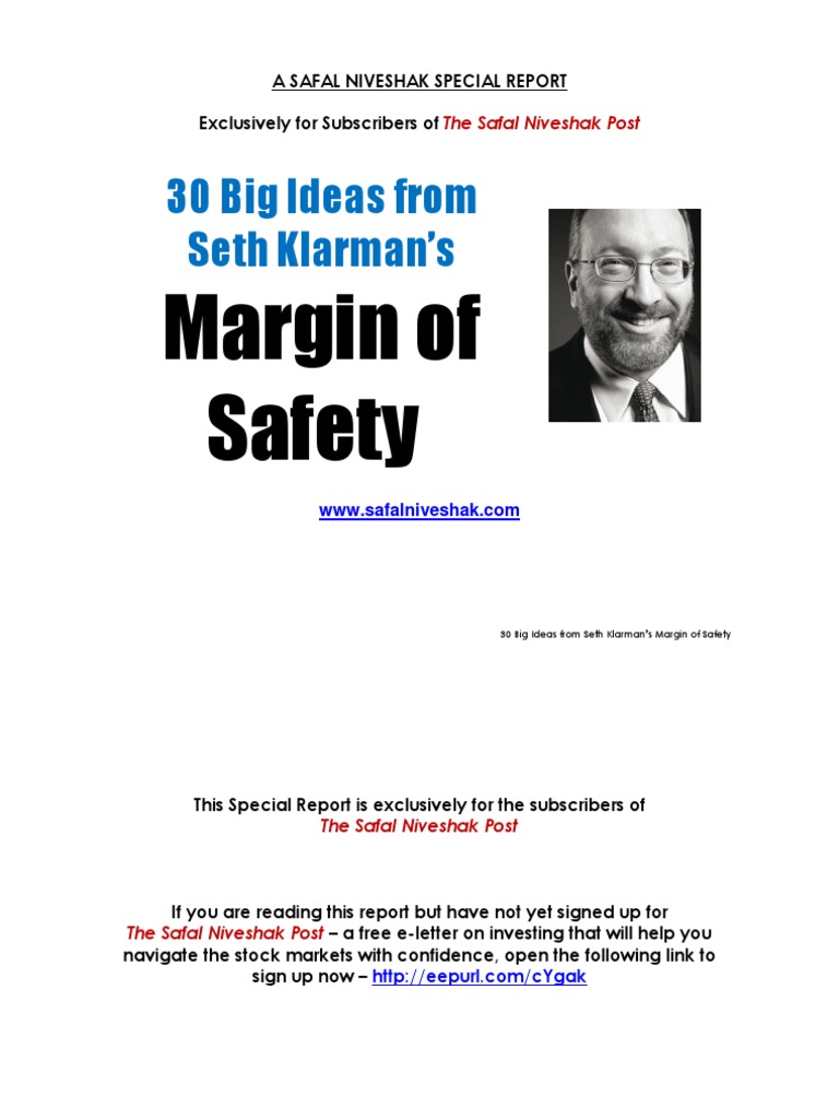 30 Ideas From Margin of Safety | PDF | Investor | Investing