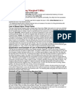 Law of Diminishing Marginal Utility