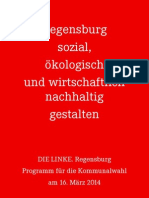 Kommunalwahlprogramm 2014 DIE LINKE. Regensburg