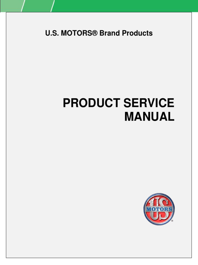 Us Electric Motor Manual PDF Bearing (Mechanical) Sales