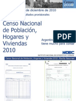 Censo 2010. Total Argentina. Resultados Provisionales