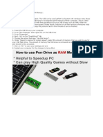 Use a USB Flash Drive for RAM Memory