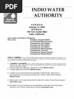 Indio Water Going To Gravity From Electric 2004 Feb