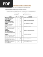 Group5 Board Displays Evaluation Form