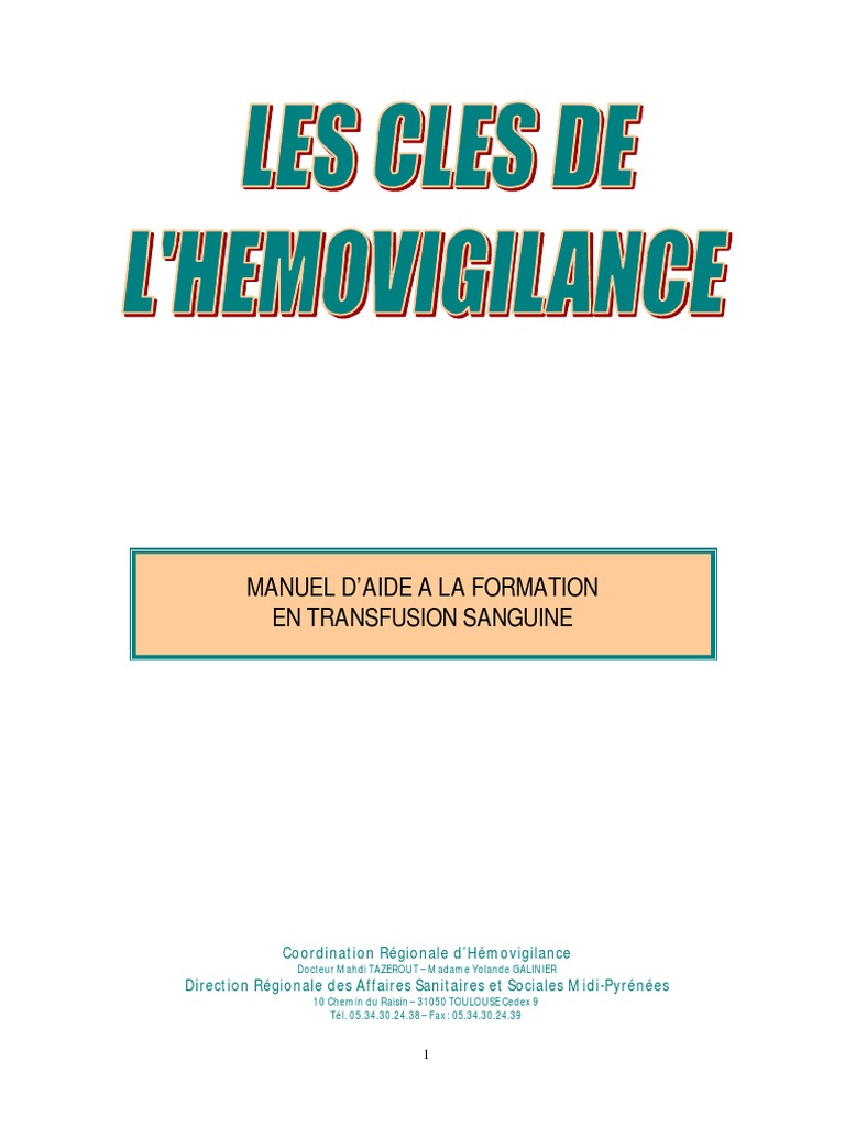 Carte De Refus De Transfusion Sanguine Manuel Aide Formation Transfusion Sanguine | PDF | Groupe sanguin | Transfusion  sanguine