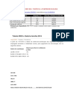 Tabela 2014 Irrf e Inss