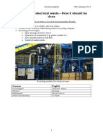 Recycling of Electrical Waste