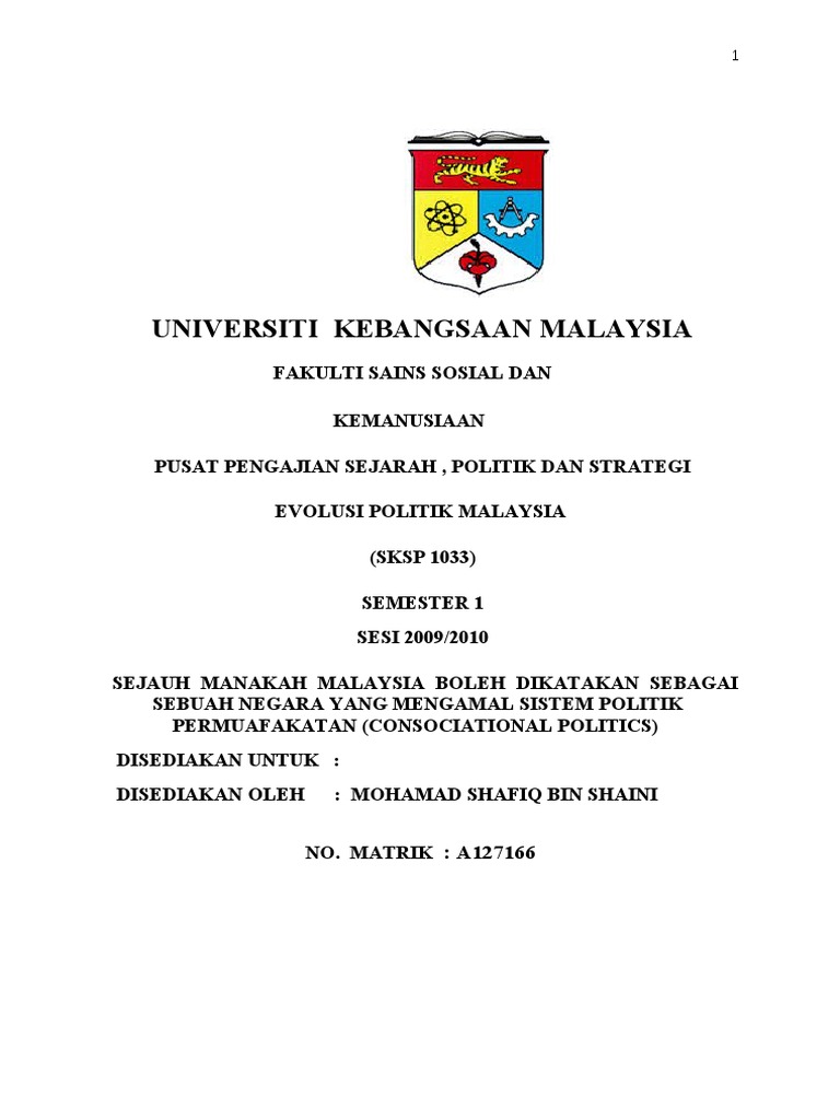 12 Shafiq Politik Permuafakatan Pdf
