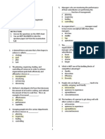 Test 1 Answers - Introduction To Management