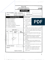 Ansersheet of Tanvi Sundriyal Vision Ias Main Test Series 2009