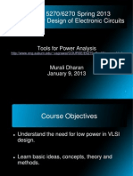 ELEC 5270/6270 Spring 2013 Low-Power Design of Electronic Circuits