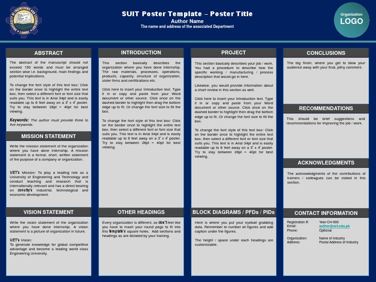 Poster Template | PDF | Career & Growth