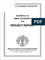 Project Guidelines Mba