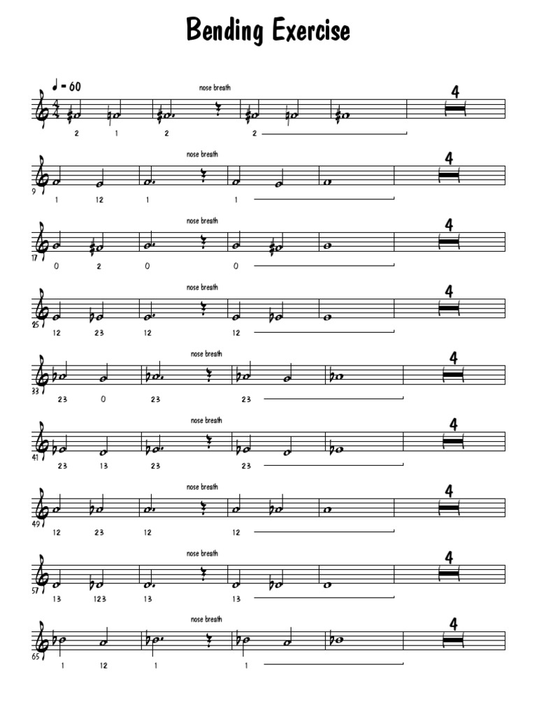 Bending Exercise for Trumpet