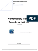 Contemporary Islamic Conscience in Crisis