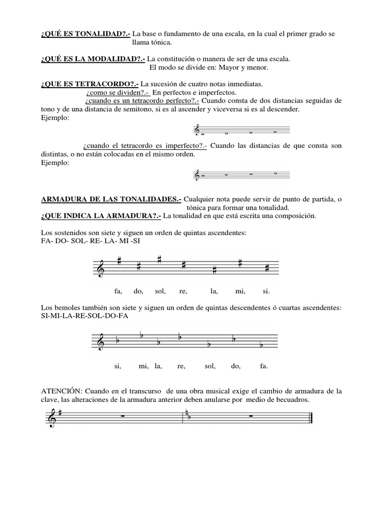TONALIDAD | PDF | Escala (música) | Modo (música)