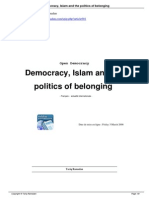 Democracy Islam and The Politics of Belonging