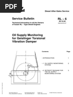 Rl 6 Service Bulletin 28 10 94 Technical Information To All The