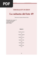 Pynchon, Thomas - La Subasta Del Lote 49