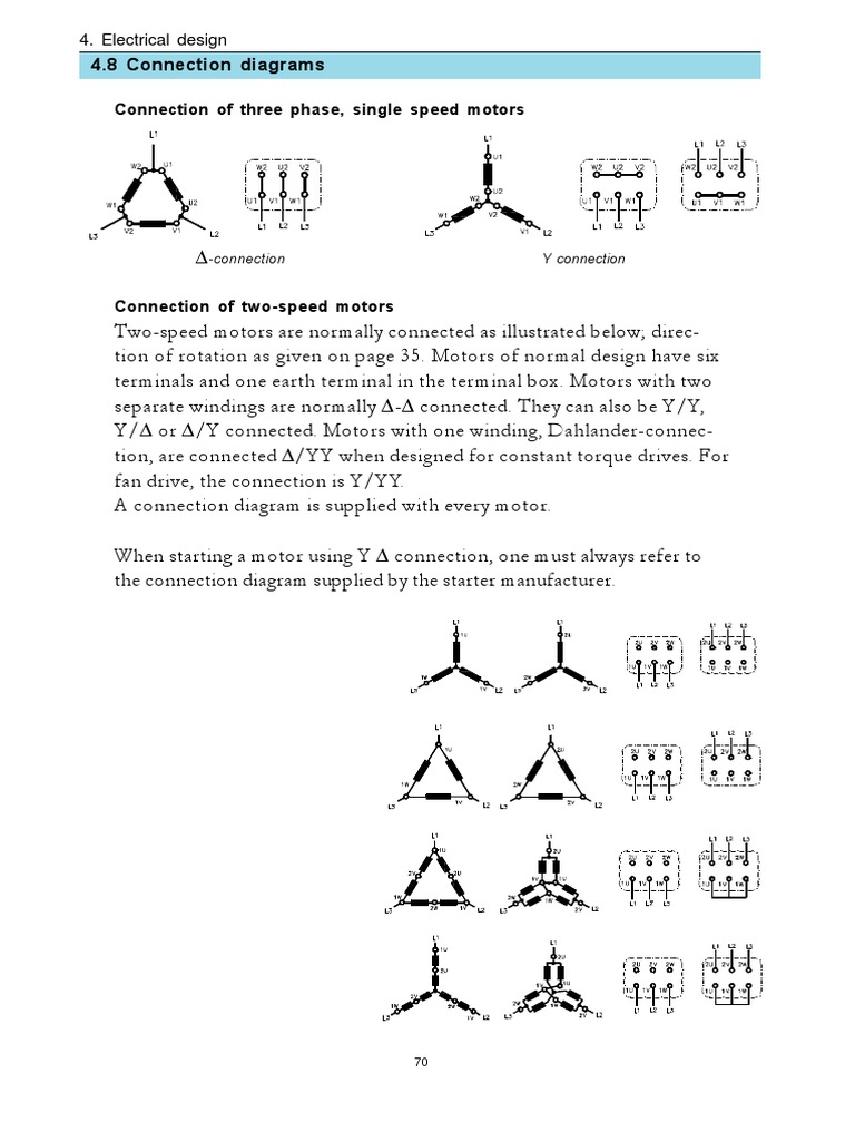 Three-Phase Motor Connection Diagrams | PDF | Science & Mathematics ...