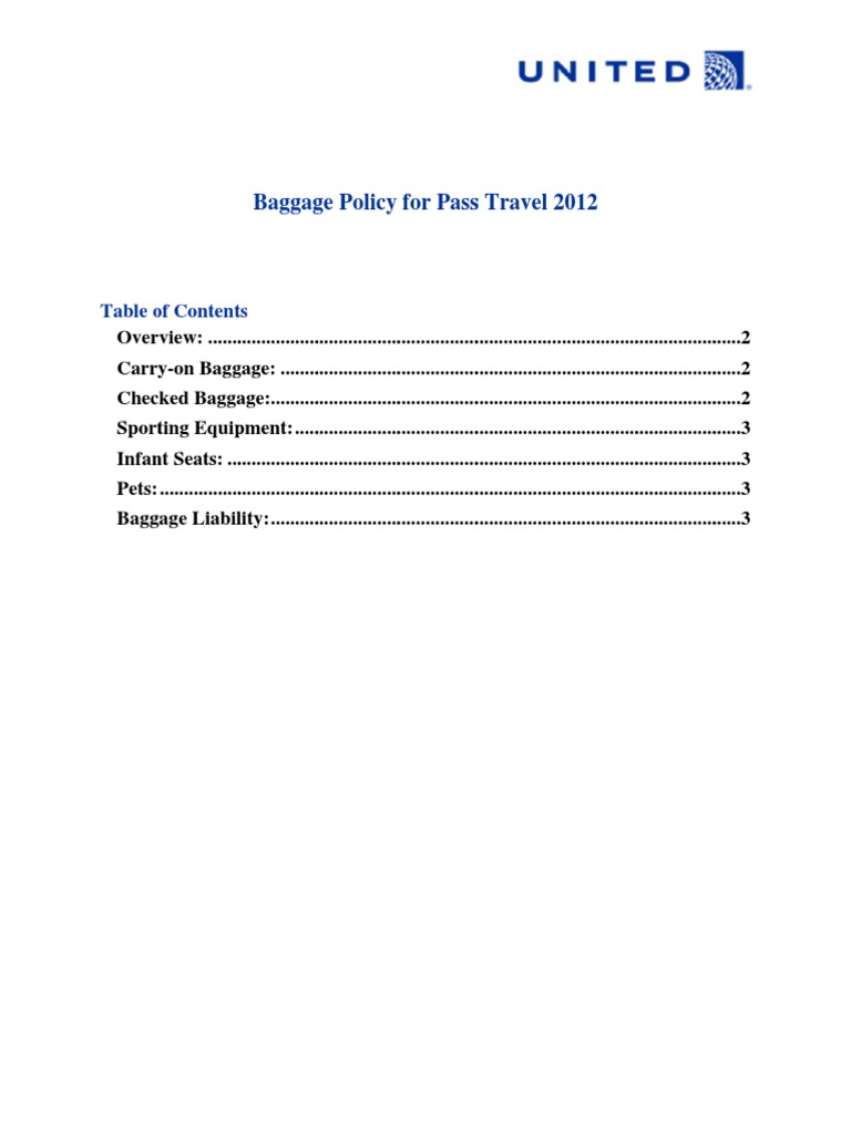 united baggage policy
