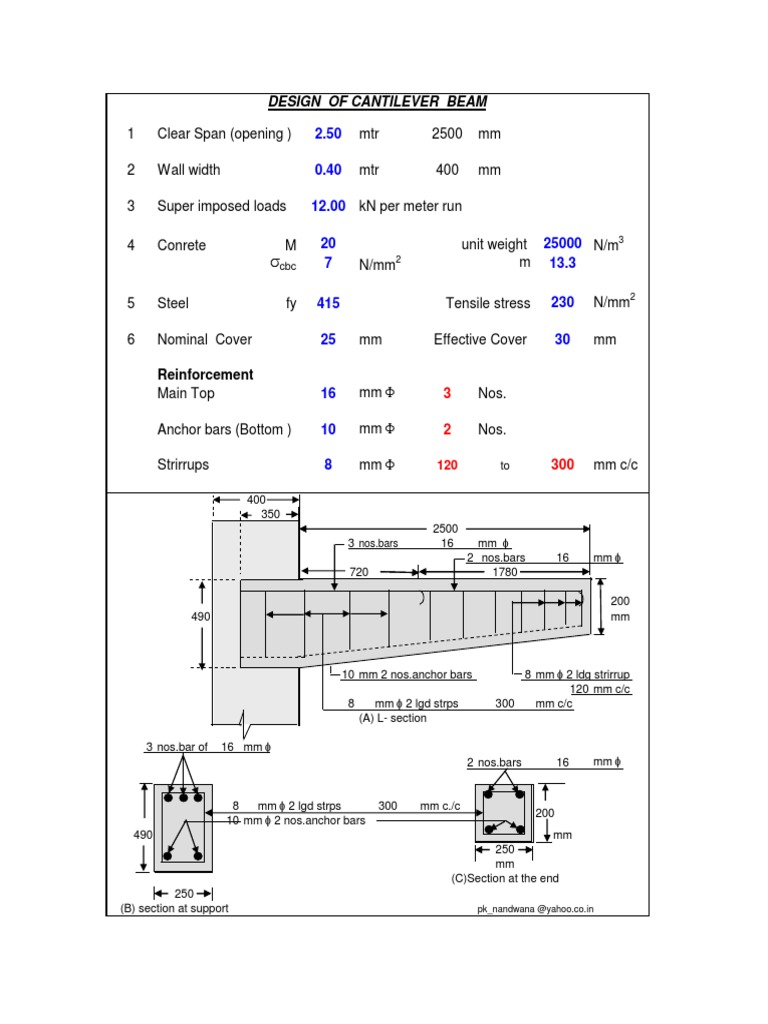 Cantilever Type Beam | PDF | Beam (Structure) | Chemical Product ...