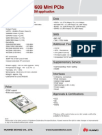 HUAWEI MU609 Mini PCIe Module Brief Datasheet