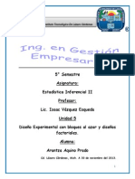 Unidad 5 Diseño Experimental Con Bloques Al Azar y Diseños Factoriales.