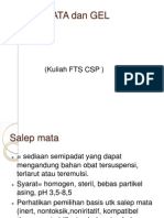 Materi Kuliah FTS CSP Salep Mata Dan Gel