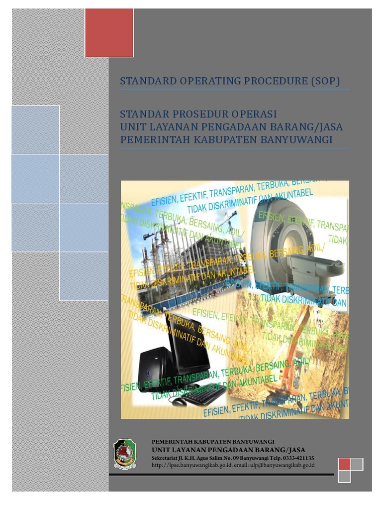 SOP Pengadaan Barang/Jasa Pemkab Banyuwangi | PDF
