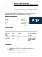 Curriculum Vitae: Muhammad Kashif