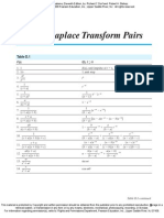 Laplace Transform Pairs: Appendix