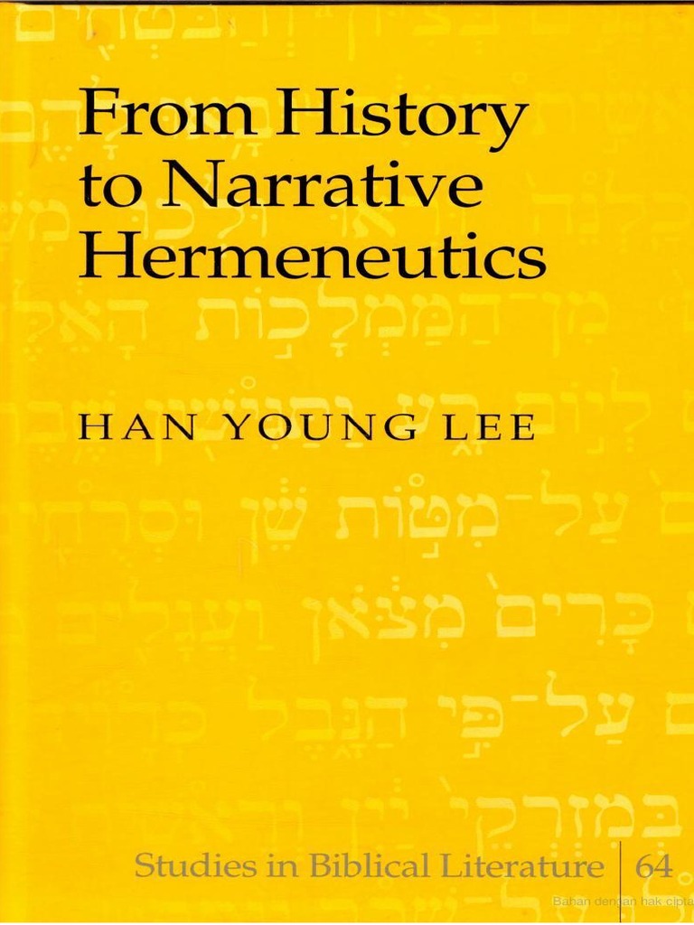 From History To Narrative Hermeneutics (P 000192) PDF Hermeneutics