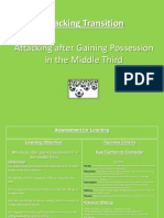 Attacking After Gaining Possession in The Middle Third Counter Attack